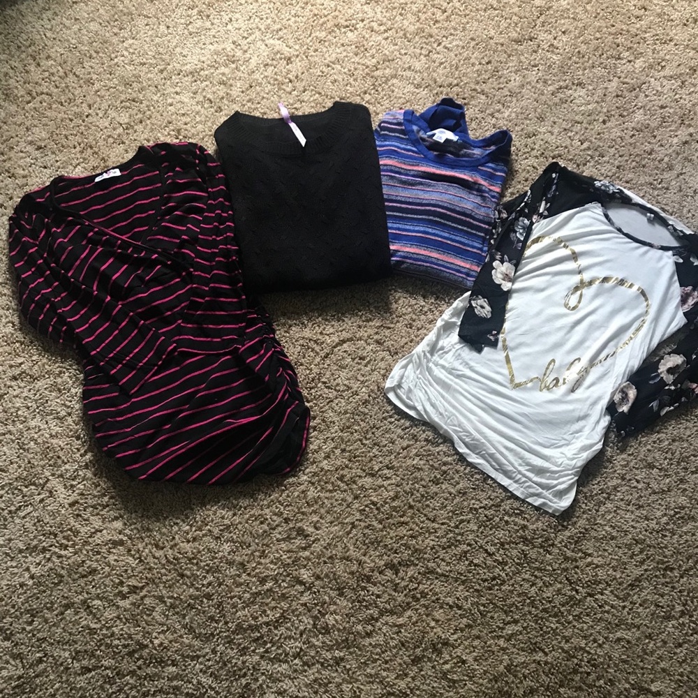 Bundle of 4 maternity tops